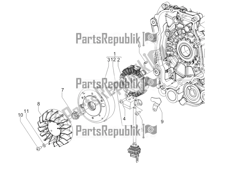 Toutes les pièces pour le Volant Magnéto du Vespa Sprint 50 2T 2017