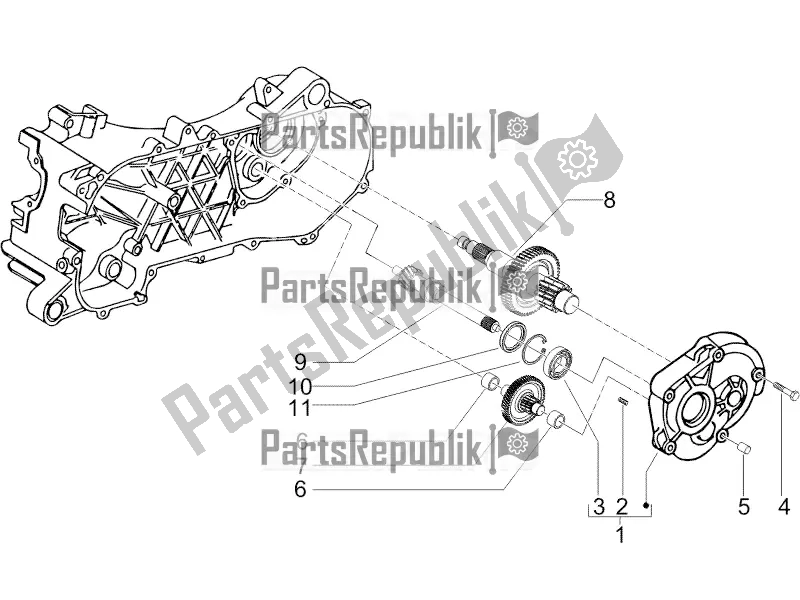 Toutes les pièces pour le Unité De Réduction du Vespa Sprint 50 2T 2017