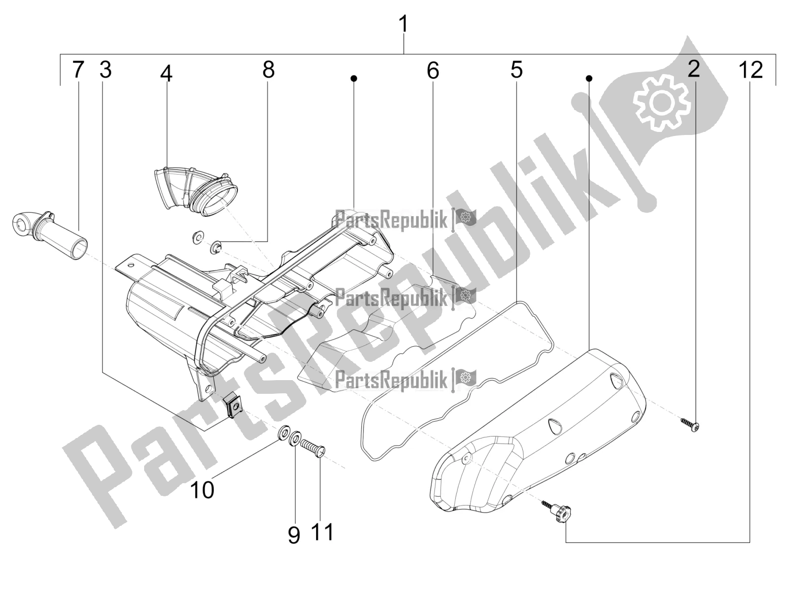 Toutes les pièces pour le Filtre à Air du Vespa Sprint 50 2T 2018