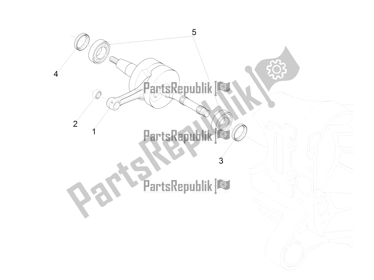 All parts for the Crankshaft of the Vespa Sprint 50 2T 2018