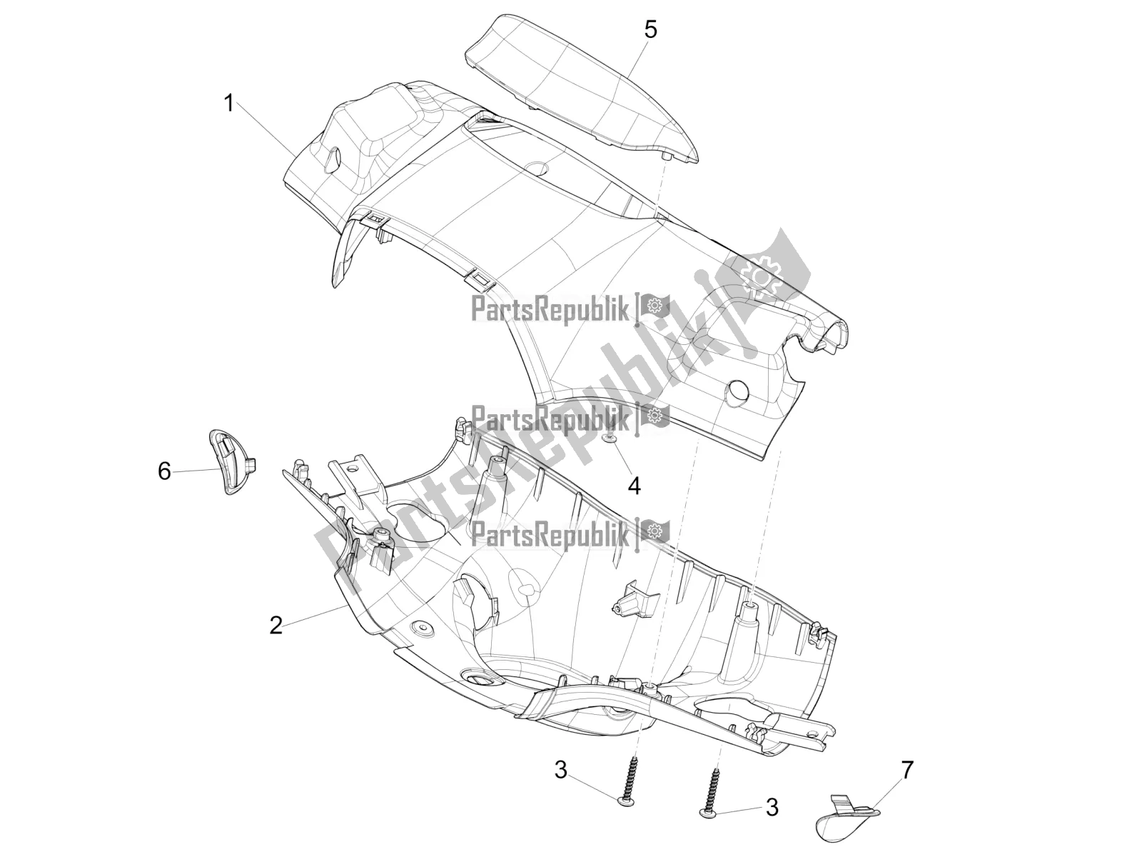 Toutes les pièces pour le Couvertures De Guidon du Vespa Sprint 50 3V 25 KM/H E4 2020