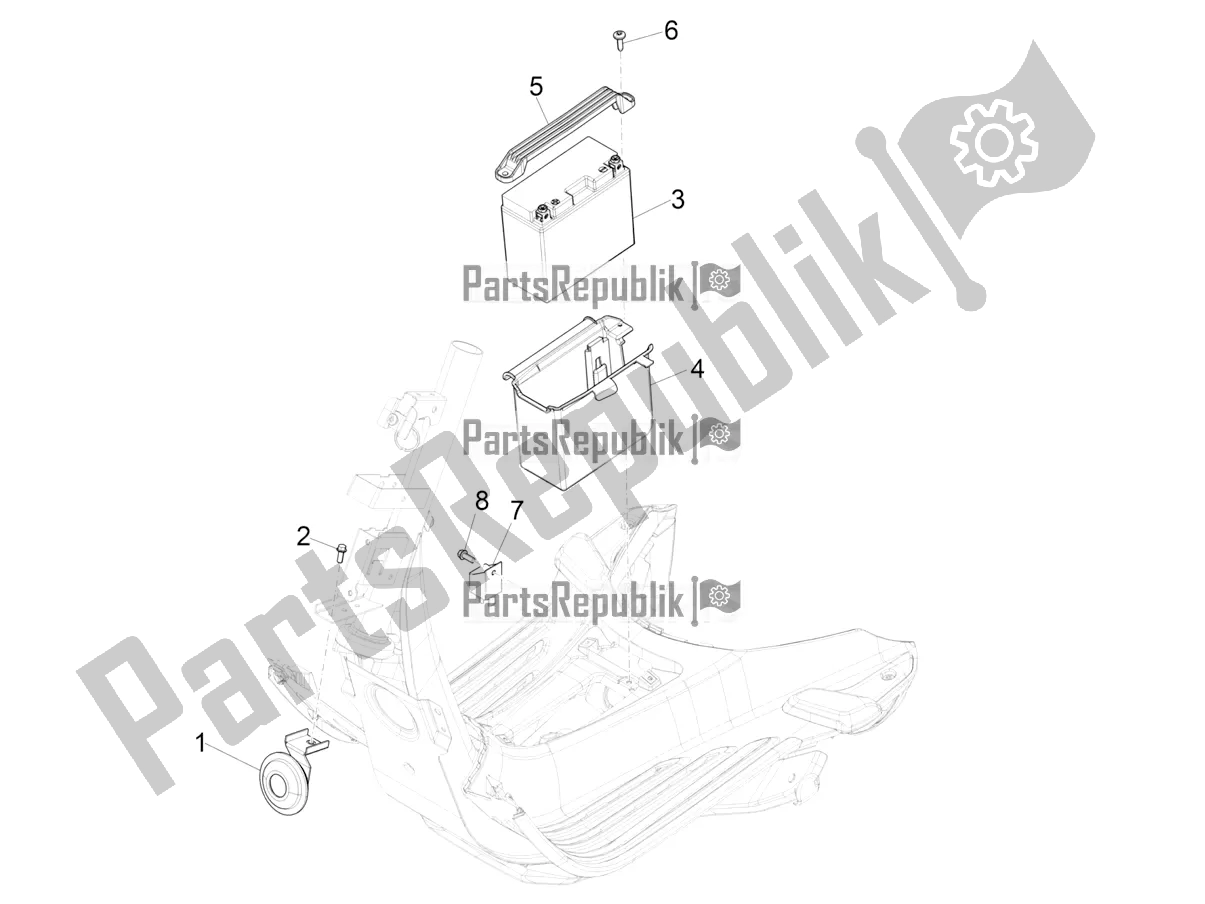 Toutes les pièces pour le Télécommandes - Batterie - Klaxon du Vespa Sprint 50 3V 25 KM/H E4 2020