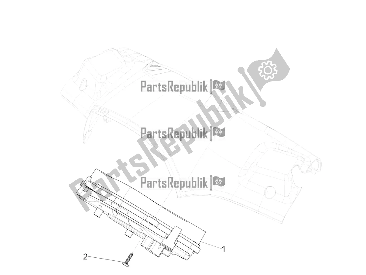 All parts for the Meter Combination - Cruscotto of the Vespa Sprint 50 4T 3V 25 KM/H 2017