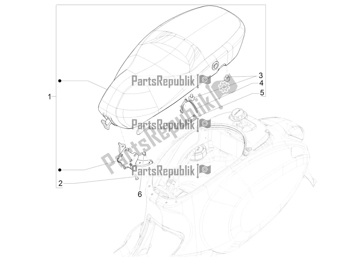 Todas las partes para Silla De Montar / Asientos de Vespa Sprint 50 4T 3V 25 KM/H 2019