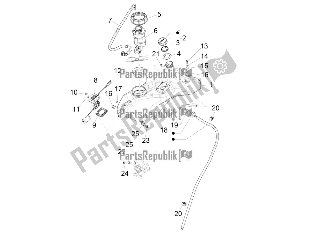 Toutes les pièces pour le Réservoir D'essence du Vespa Sprint 50 4T 3V 2017