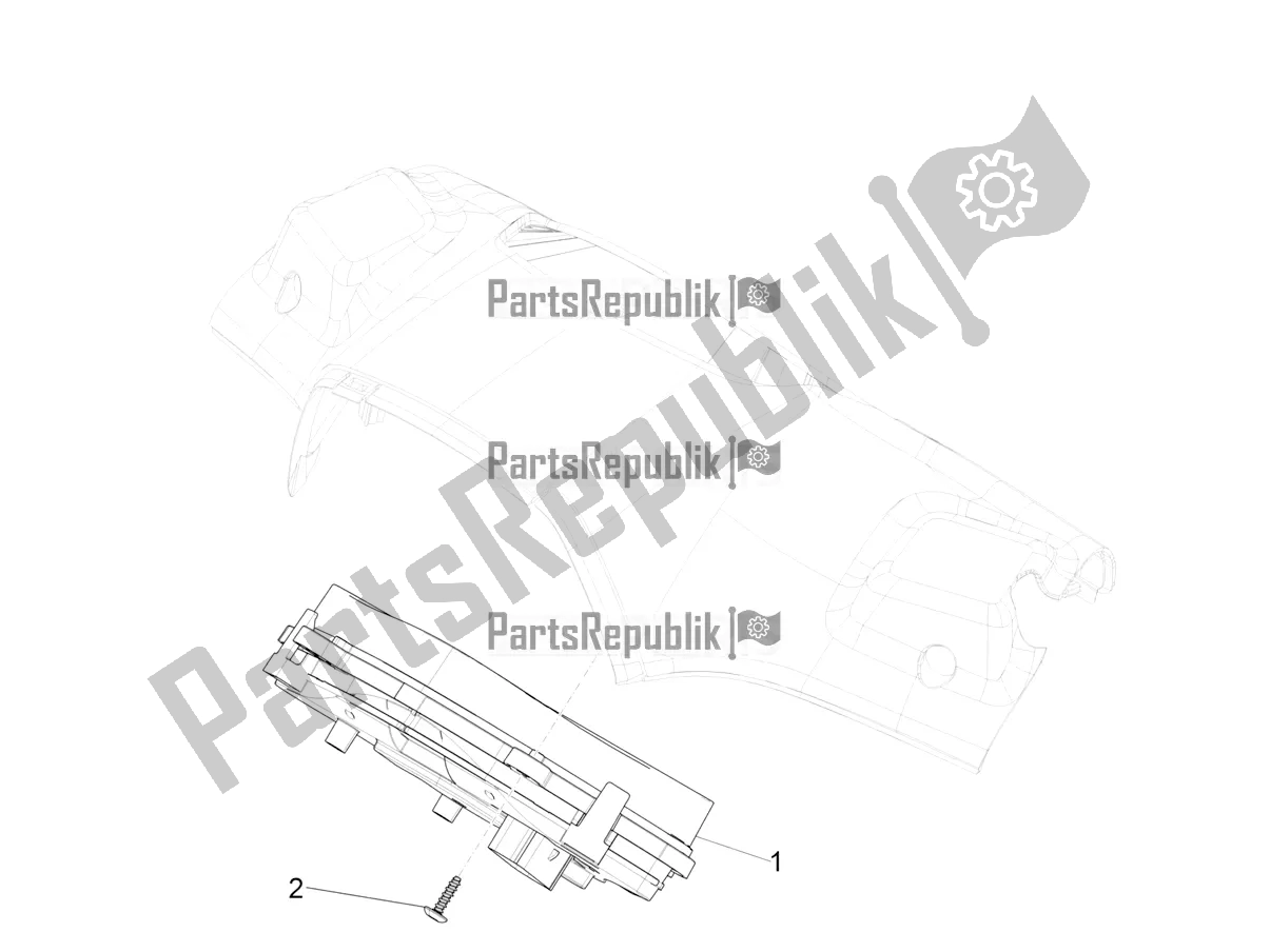 All parts for the Meter Combination - Cruscotto of the Vespa Sprint 50 4T 3V 2017