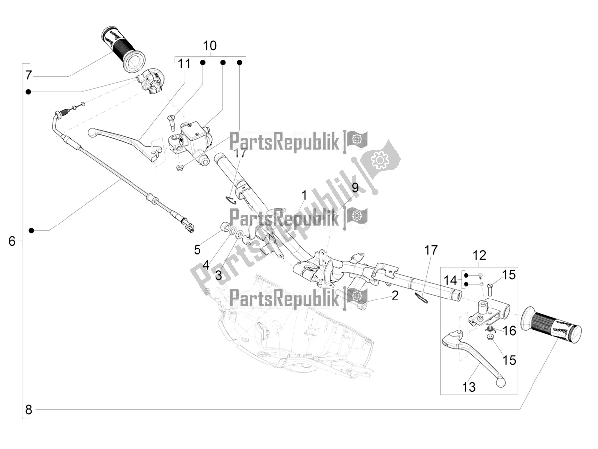 Tutte le parti per il Manubrio - Master Cil. Del Vespa Sprint 50 4T 3V 2018