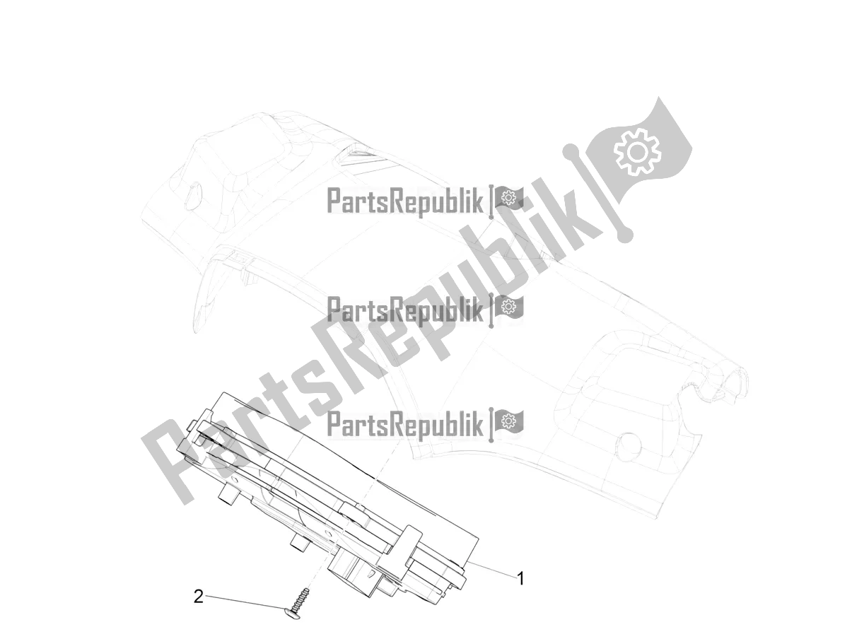 All parts for the Meter Combination - Cruscotto of the Vespa Sprint 50 4T 3V 2018