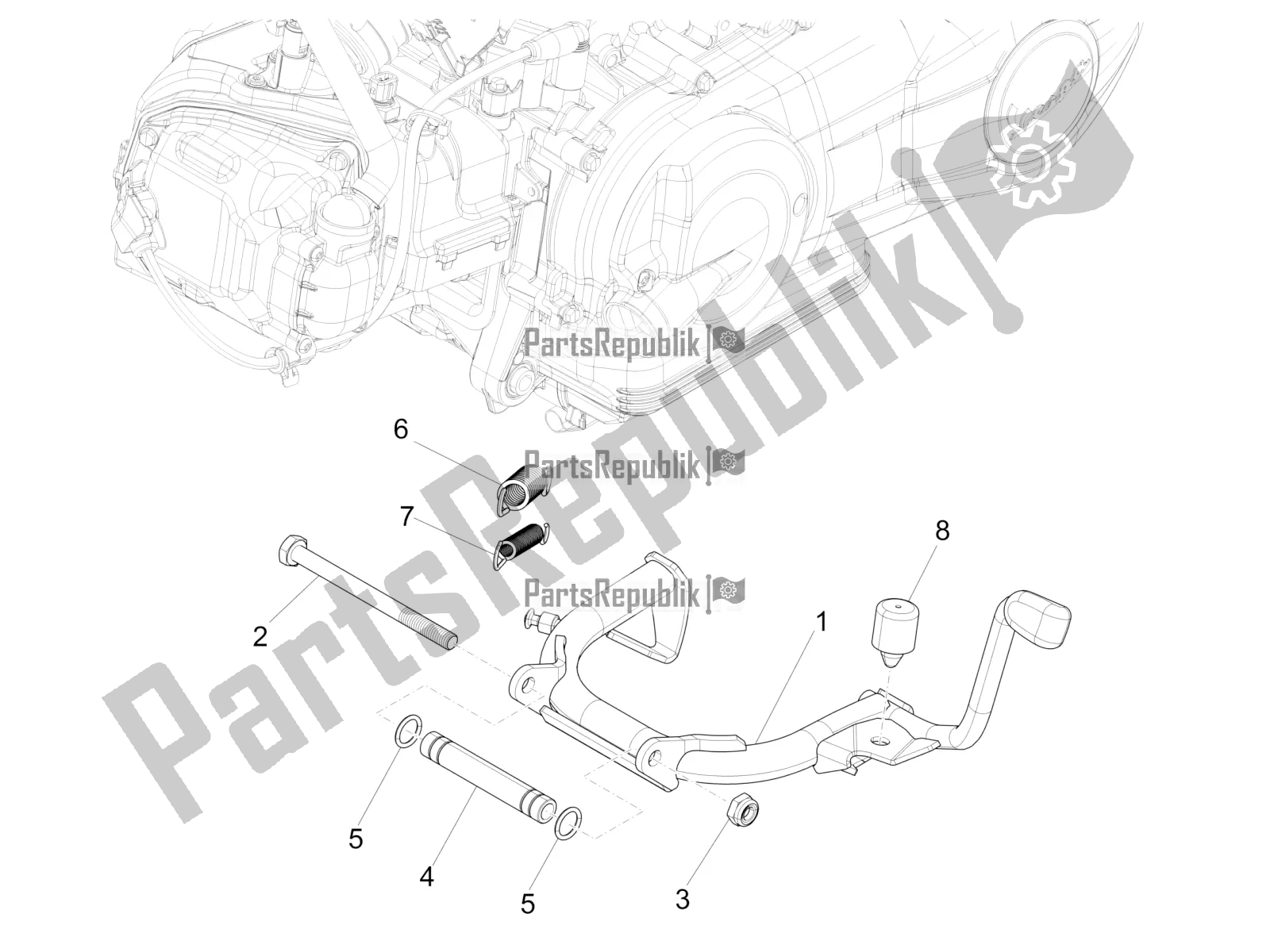 Tutte le parti per il Stand / S del Vespa Sprint 50 4T 3V 2018