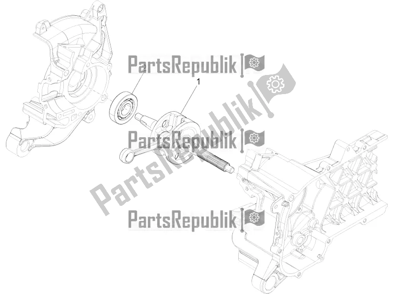 All parts for the Crankshaft of the Vespa Sprint 50 4T 3V 2019