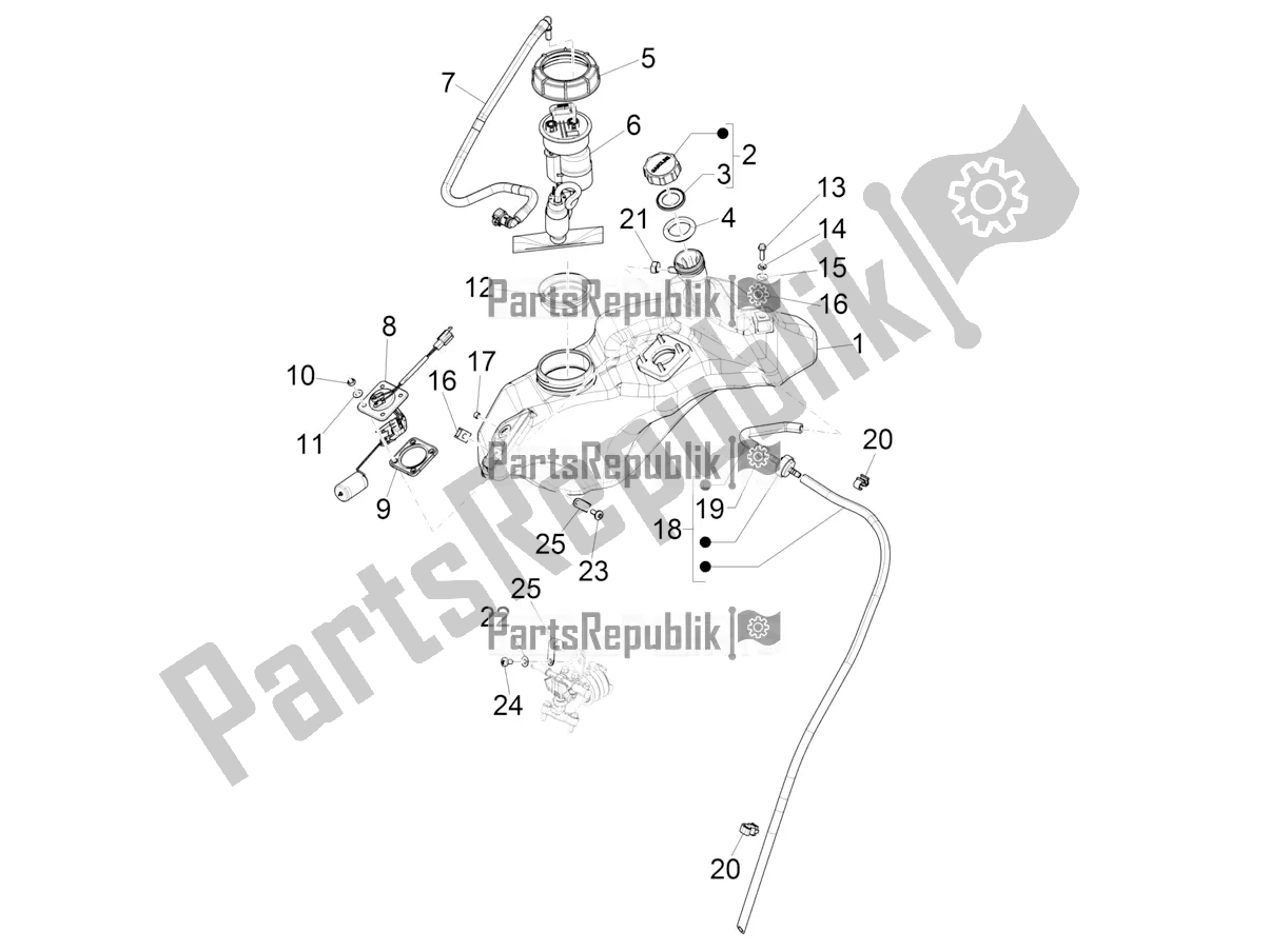 Todas las partes para Depósito De Combustible de Vespa Sprint 50 4T 3V 2019