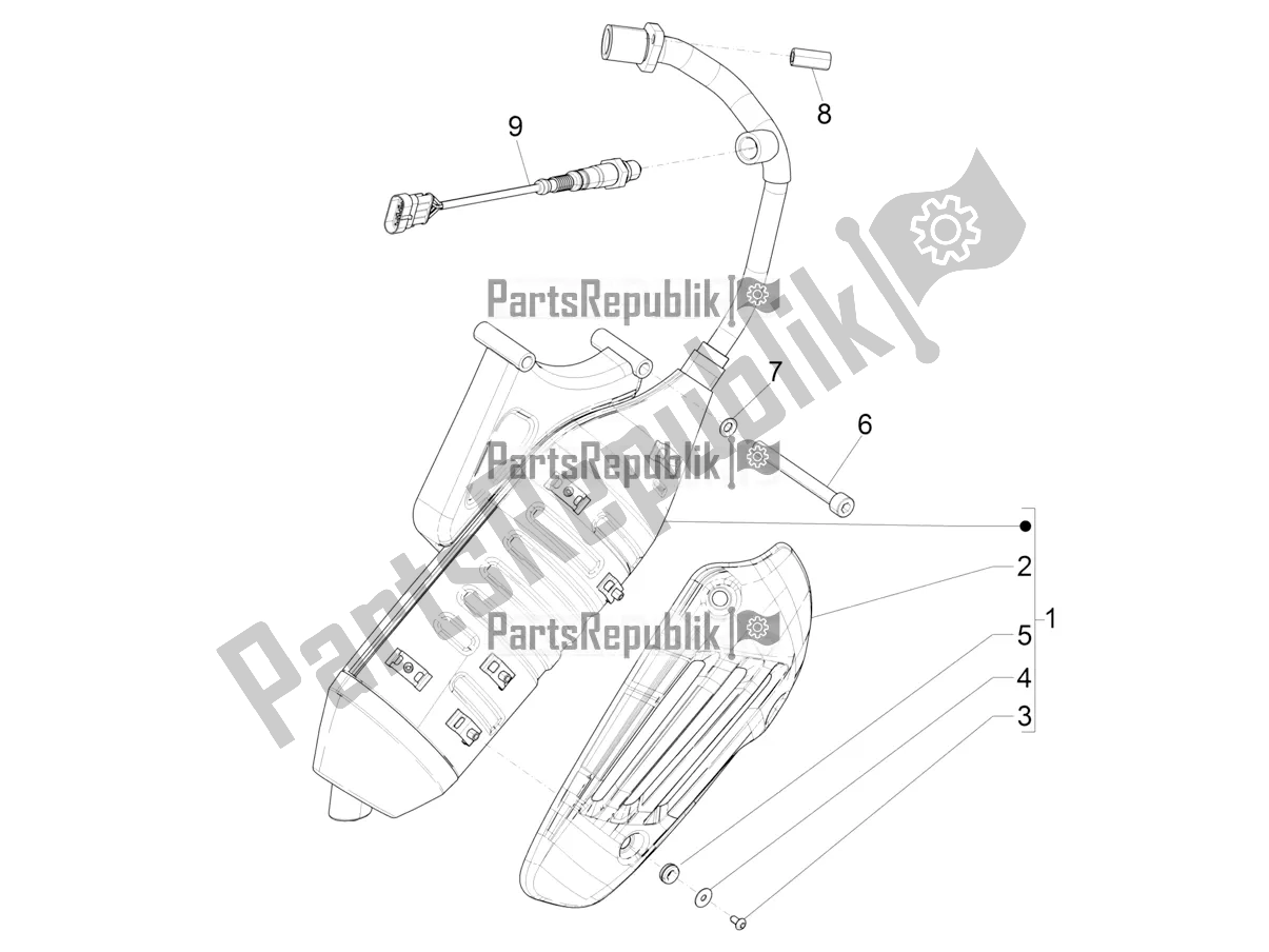 Todas las partes para Silenciador de Vespa Sprint 50 4T 3V 2019