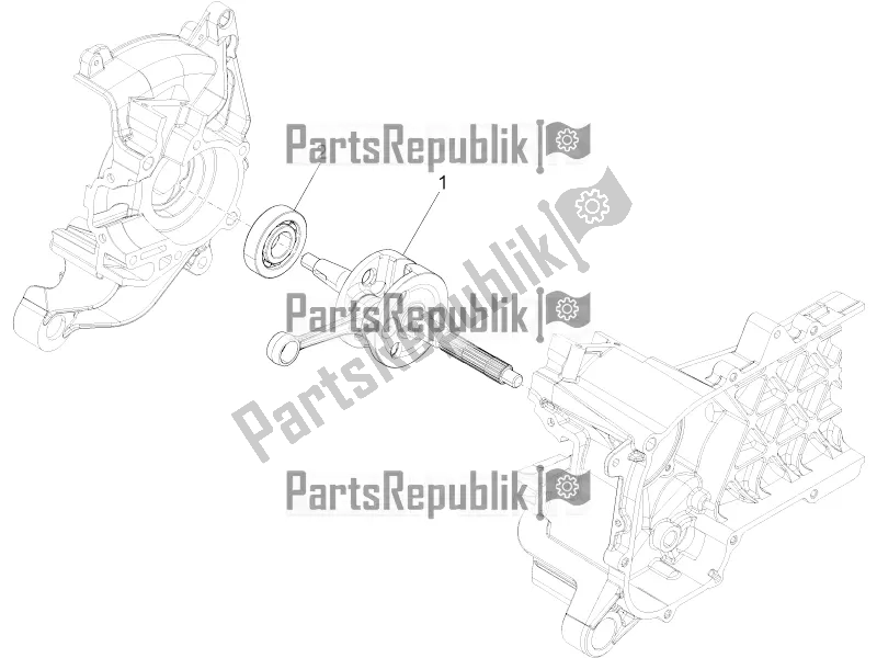 All parts for the Crankshaft of the Vespa Sprint 50 4 T/3V E2 USA 2019