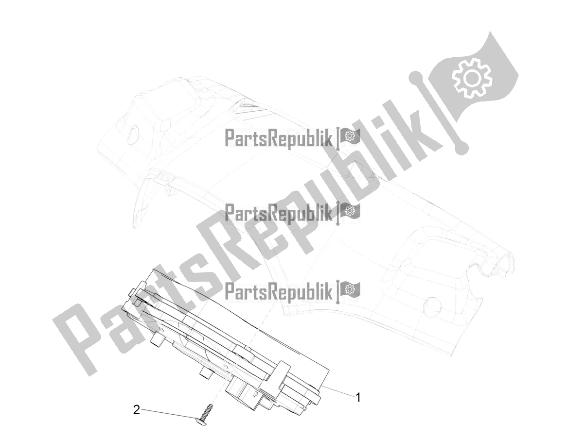 Todas las partes para Combinación De Medidor - Cruscotto de Vespa Sprint 50 4 T/3V E2 USA 2019