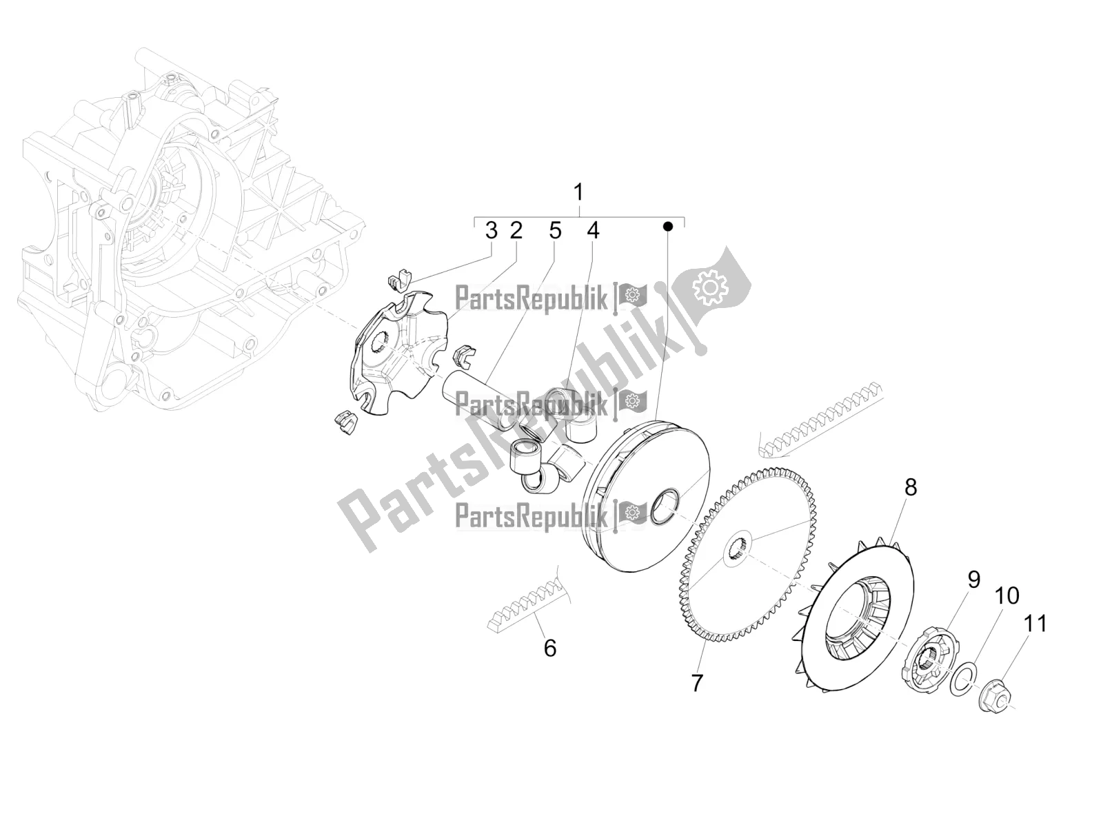 Wszystkie części do Ko? O Pasowe Nap? Dowe Vespa Sprint 50 4 T/3V E2 USA 2020