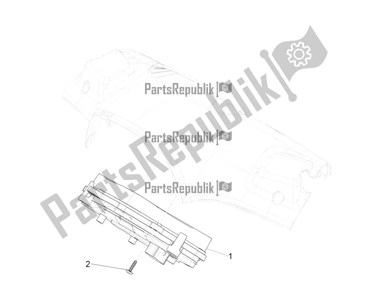 All parts for the Meter Combination - Cruscotto of the Vespa Sprint 50 4 T/3V E2 USA 2020