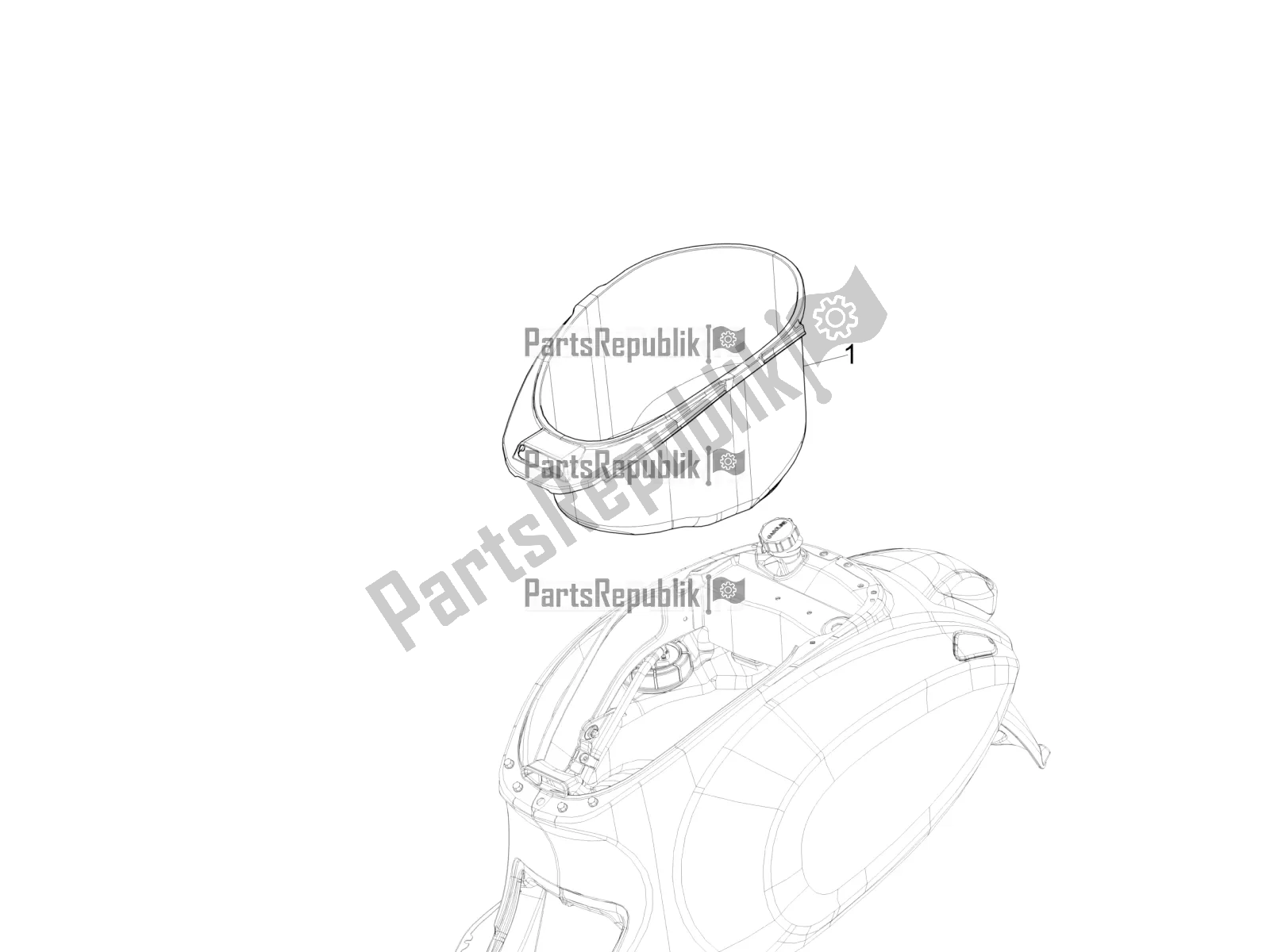 Toutes les pièces pour le Logement De Casque - Sous La Selle du Vespa Sprint 50 4T 3V E4 2020