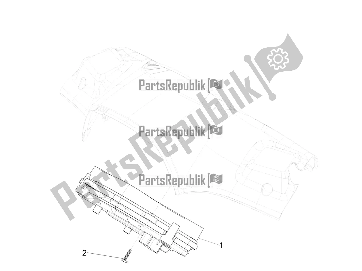 Todas as partes de Combinação De Metros - Cruscotto do Vespa Sprint 50 4 T/3V E4 USA 2022