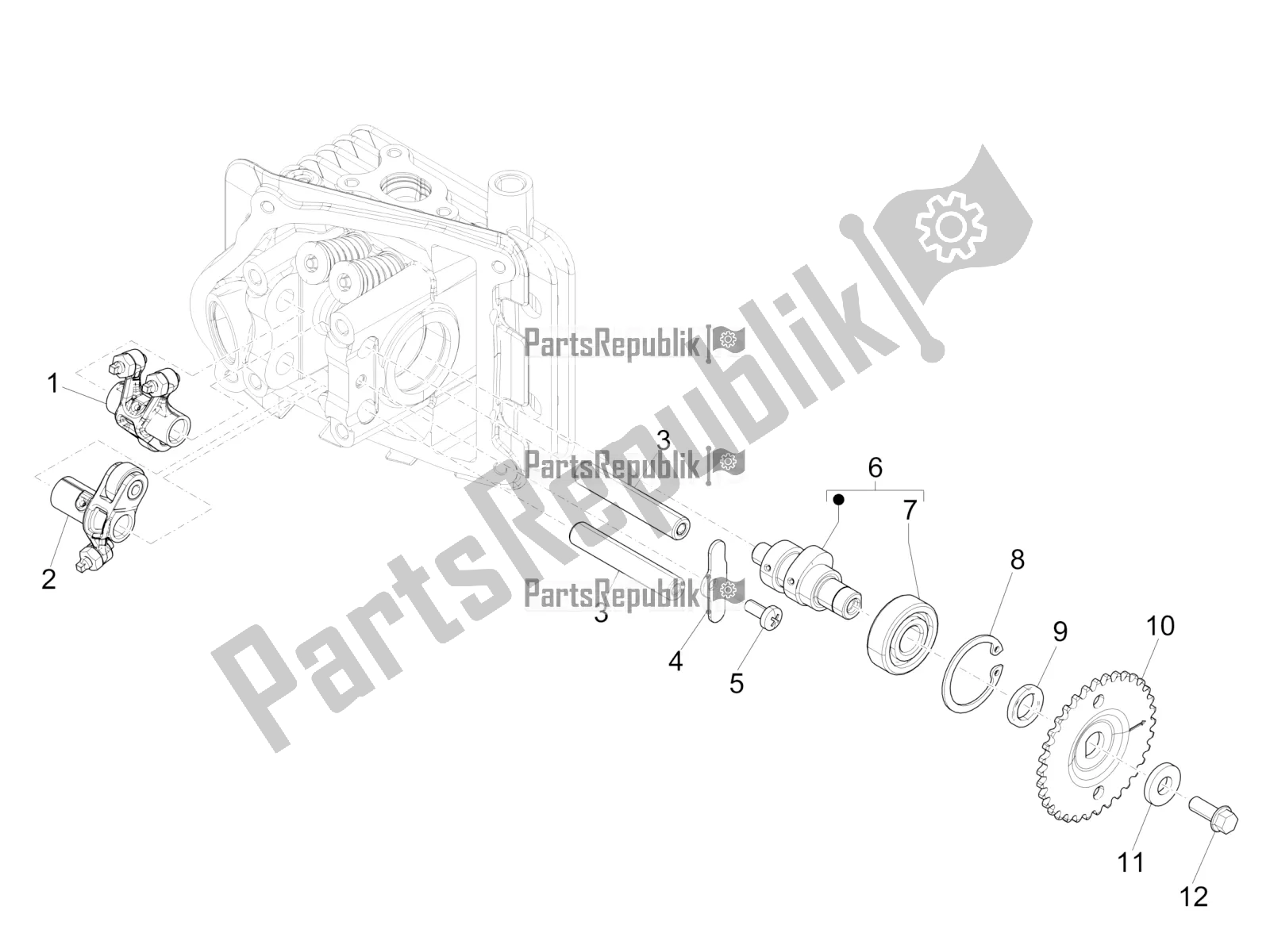 Wszystkie części do Wspornik D? Wigni Ko? Ysania Vespa Sprint 50 4 T/3V E4 USA 2022