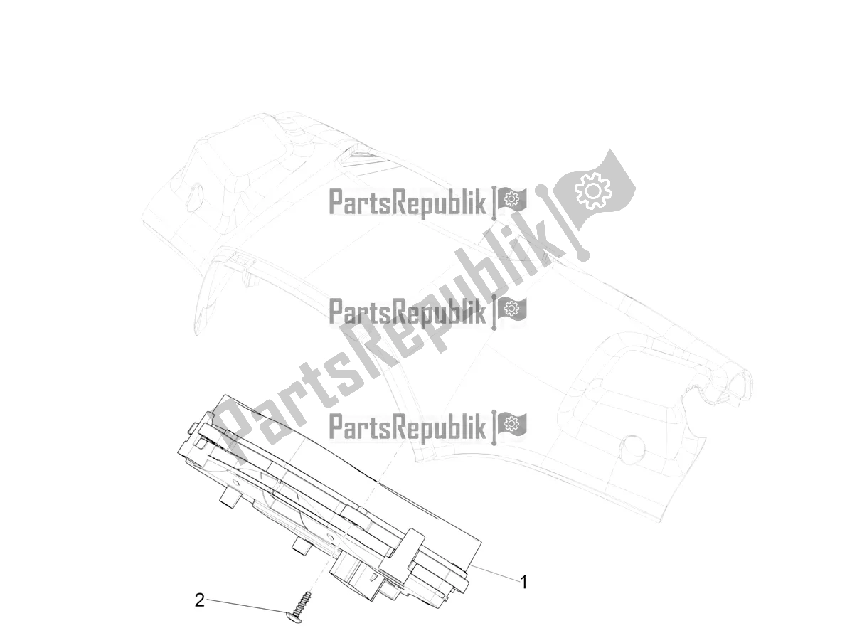 Toutes les pièces pour le Combinaison De Compteurs - Cruscotto du Vespa Sprint 50 4T 3V E5 2020