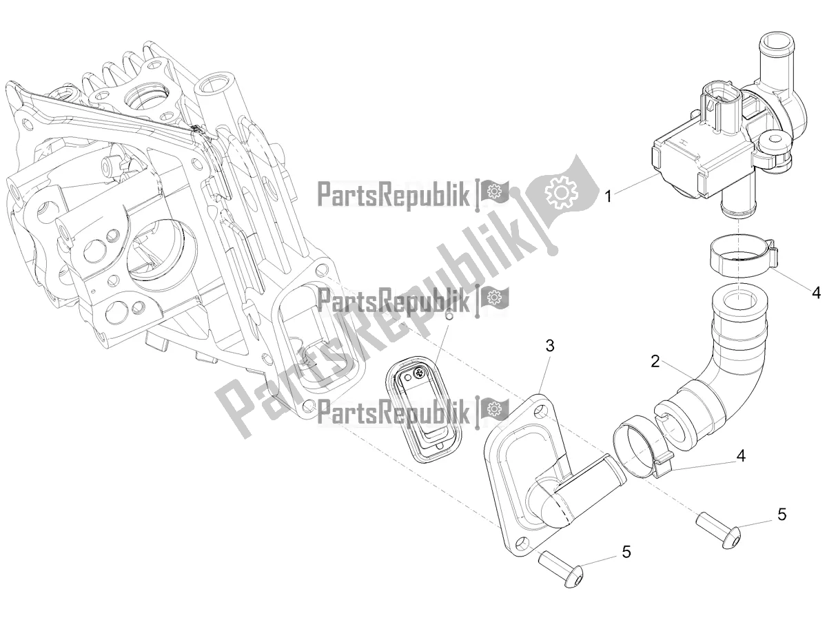 Toutes les pièces pour le Boîte à Air Secondaire du Vespa Sprint 50 4T 3V E5 2022