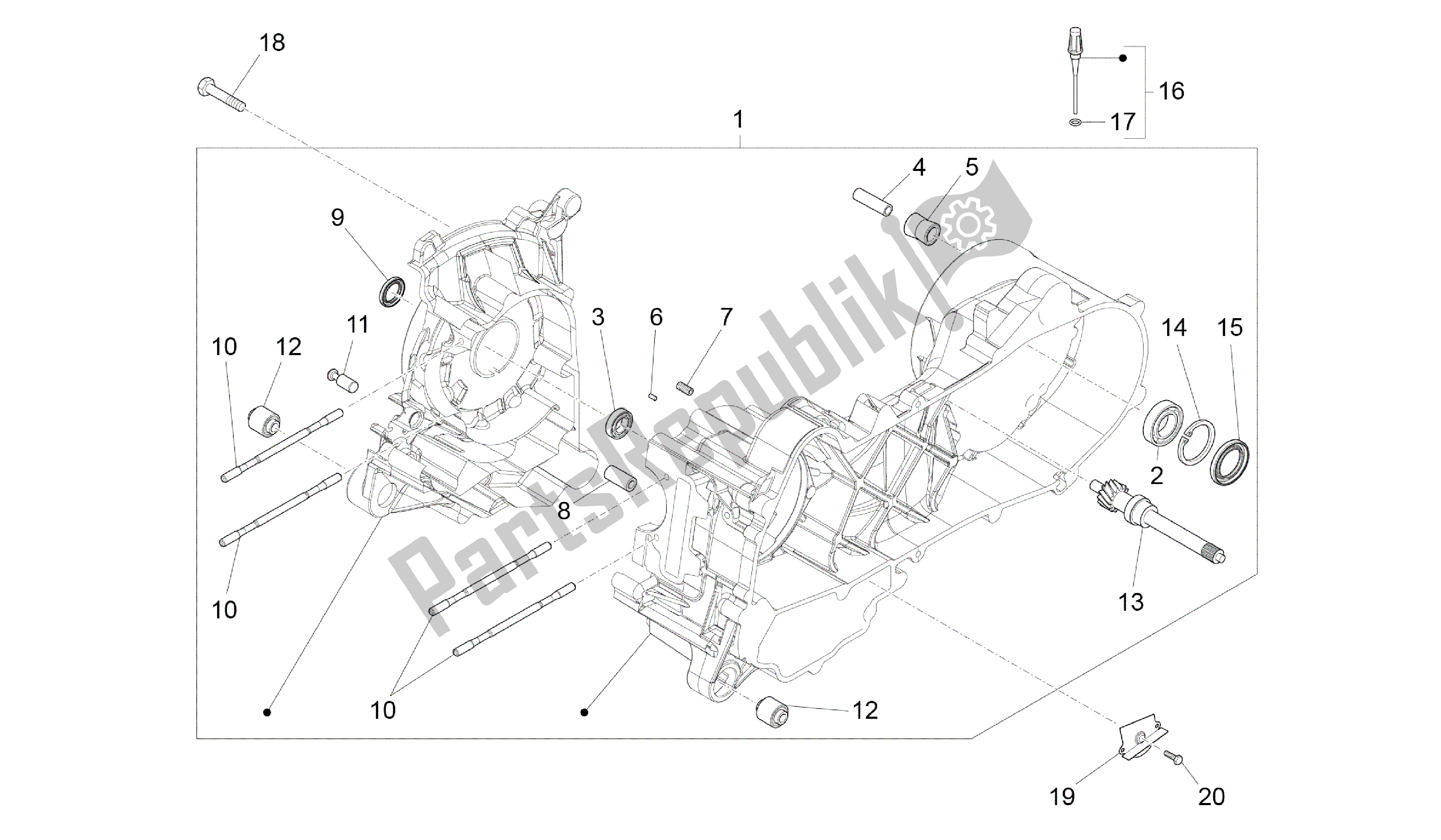 Tutte le parti per il Carter del Vespa Sprint 50 2014