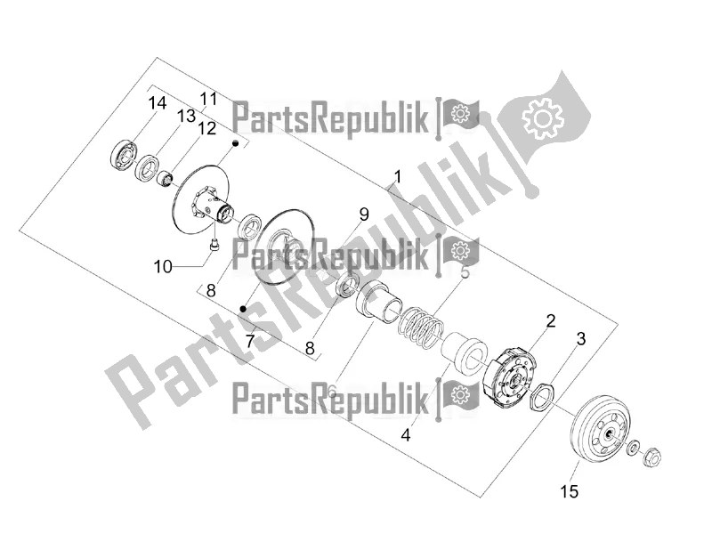 Todas las partes para Polea Conducida de Vespa Sprint 50 4T 4V 2016