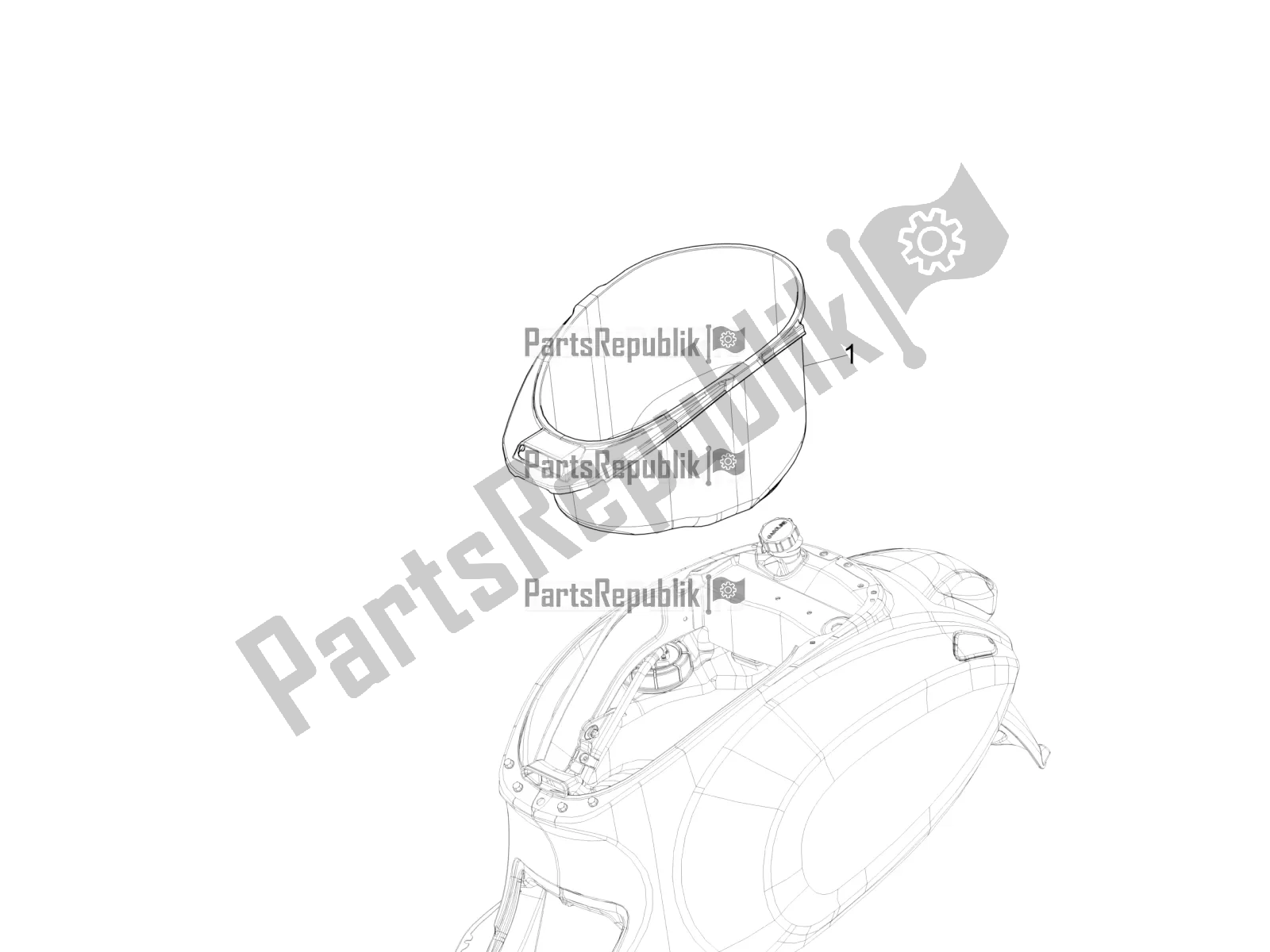 All parts for the Helmet Huosing - Undersaddle of the Vespa Sprint 50 4T 4V 2016