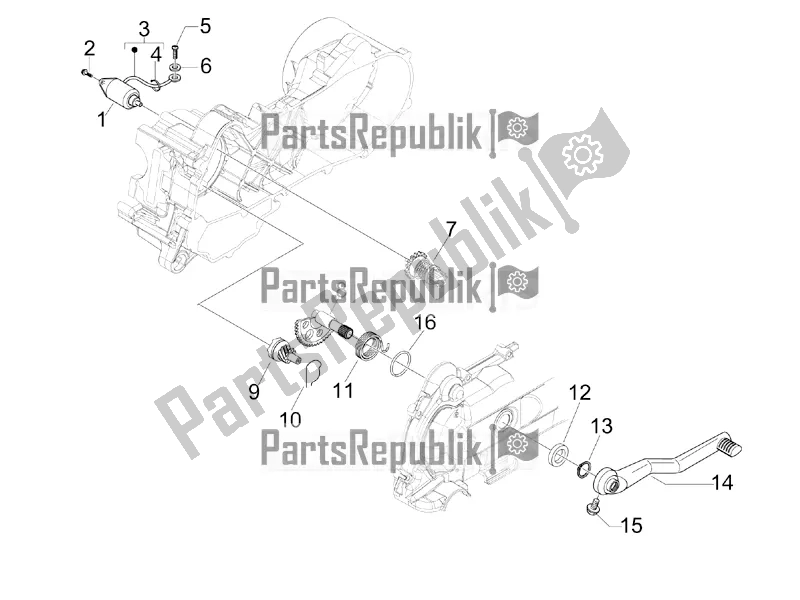 Todas las partes para Stater - Arranque Eléctrico de Vespa Sprint 50 4T 4V 2016