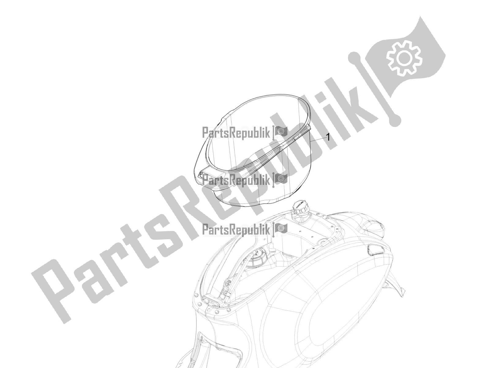 All parts for the Helmet Huosing - Undersaddle of the Vespa Sprint 50 4T 4V 2017