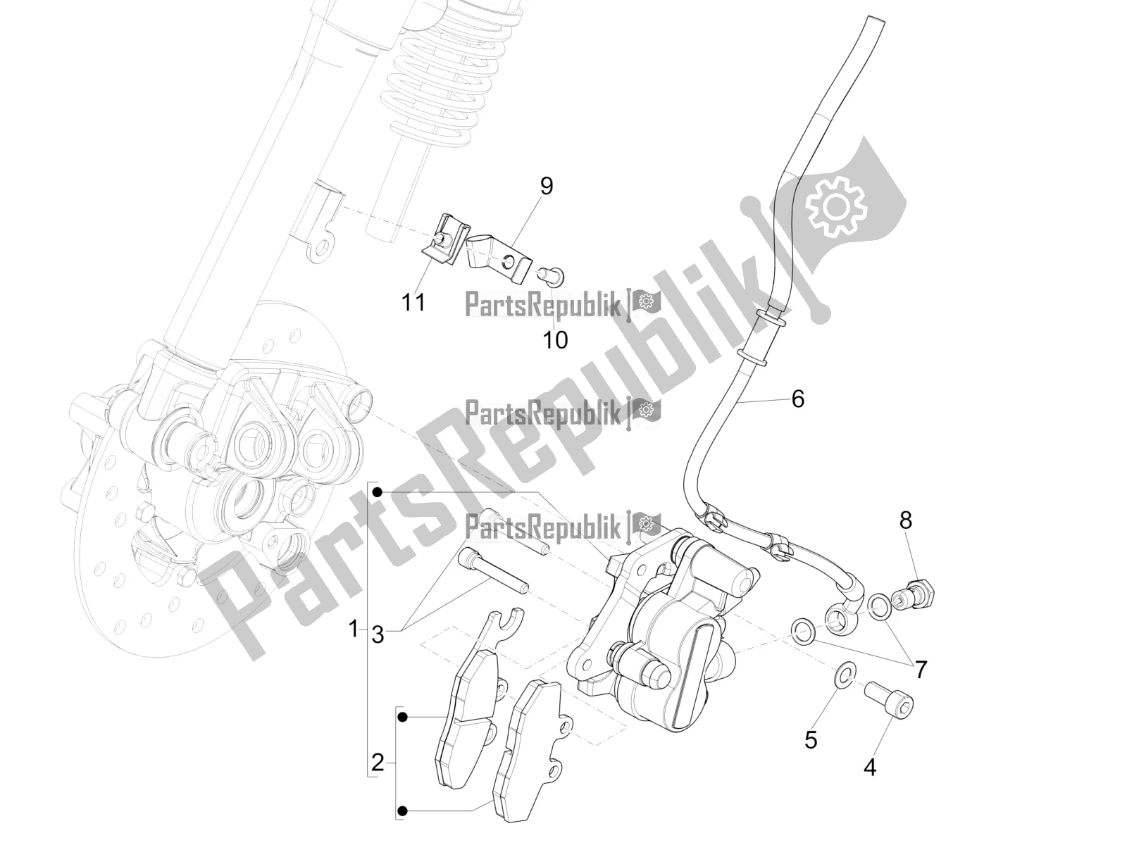 Todas las partes para Tubos De Frenos - Pinzas de Vespa Sprint 50 4T 4V 2018