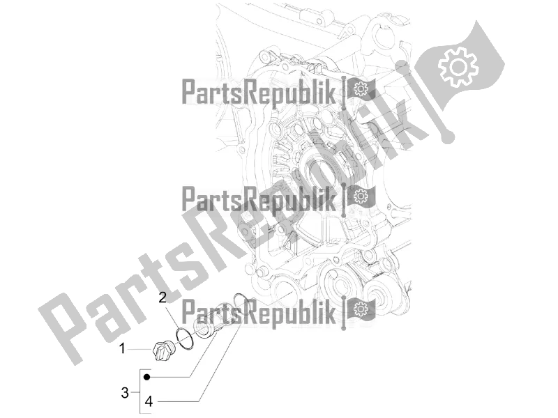 Toutes les pièces pour le Couvercle Magnéto Volant - Filtre à Huile du Vespa Sprint 50 4T 4V 2018