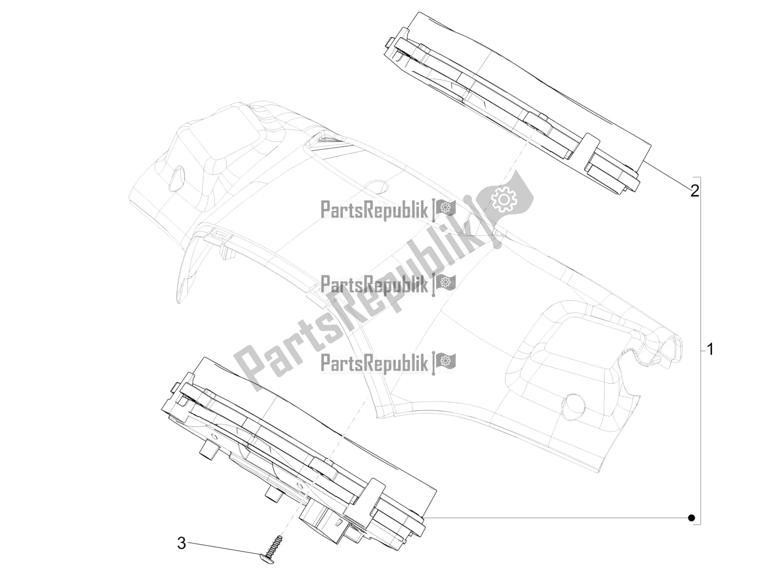 Toutes les pièces pour le Combinaison De Compteurs - Cruscotto du Vespa Sprint 50 4T 4V 2018