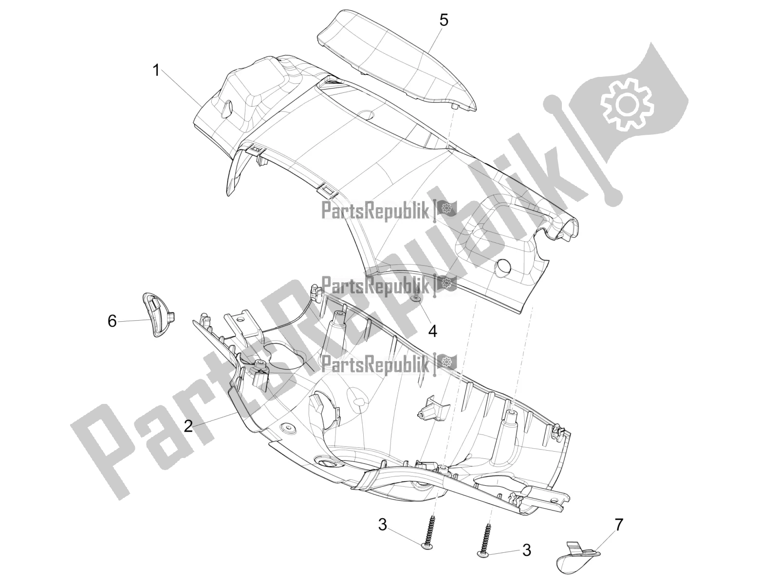 Toutes les pièces pour le Couvertures De Guidon du Vespa Sprint 50 4T 4V USA 2016