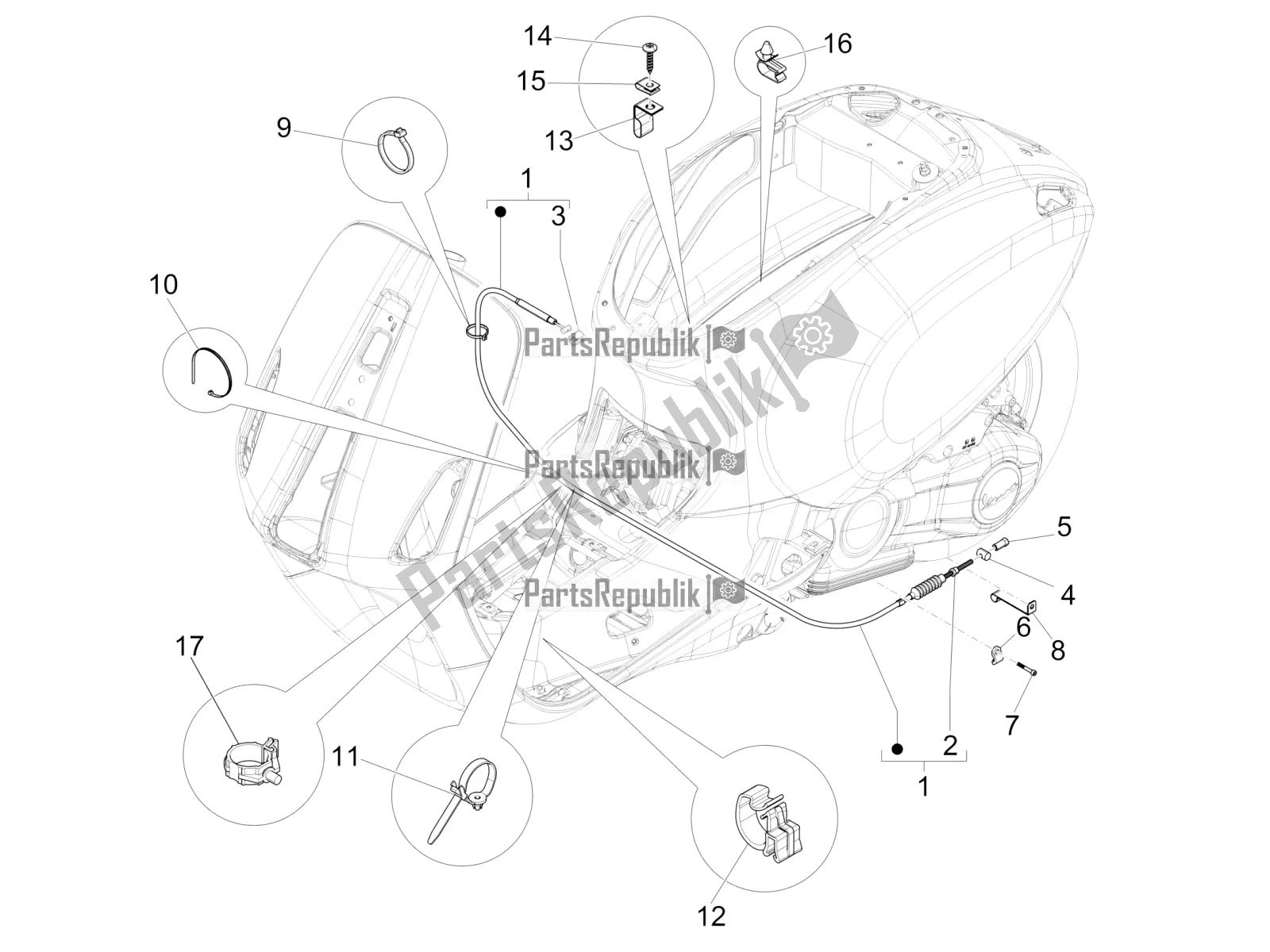 Toutes les pièces pour le Transmissions du Vespa Sprint 50 4T 4V USA 2016