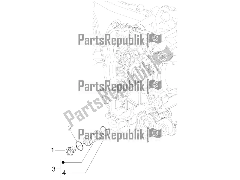 Toutes les pièces pour le Couvercle Magnéto Volant - Filtre à Huile du Vespa Sprint 50 4T 4V USA 2017