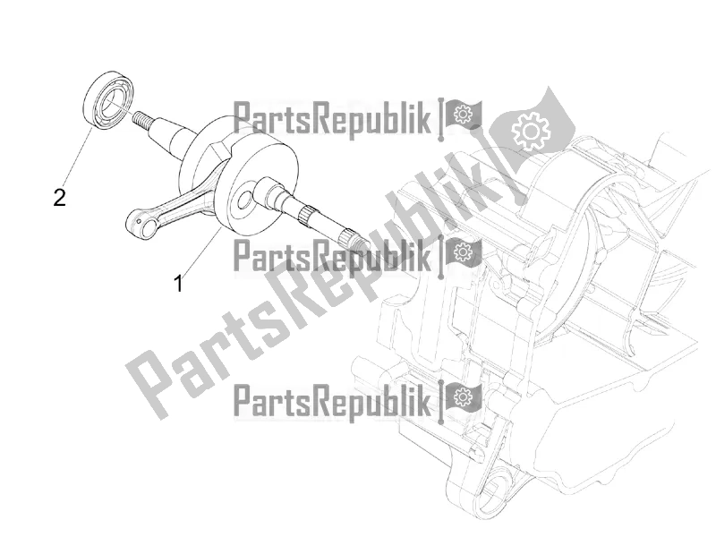 Toutes les pièces pour le Vilebrequin du Vespa Sprint 50 4T 4V USA 2018