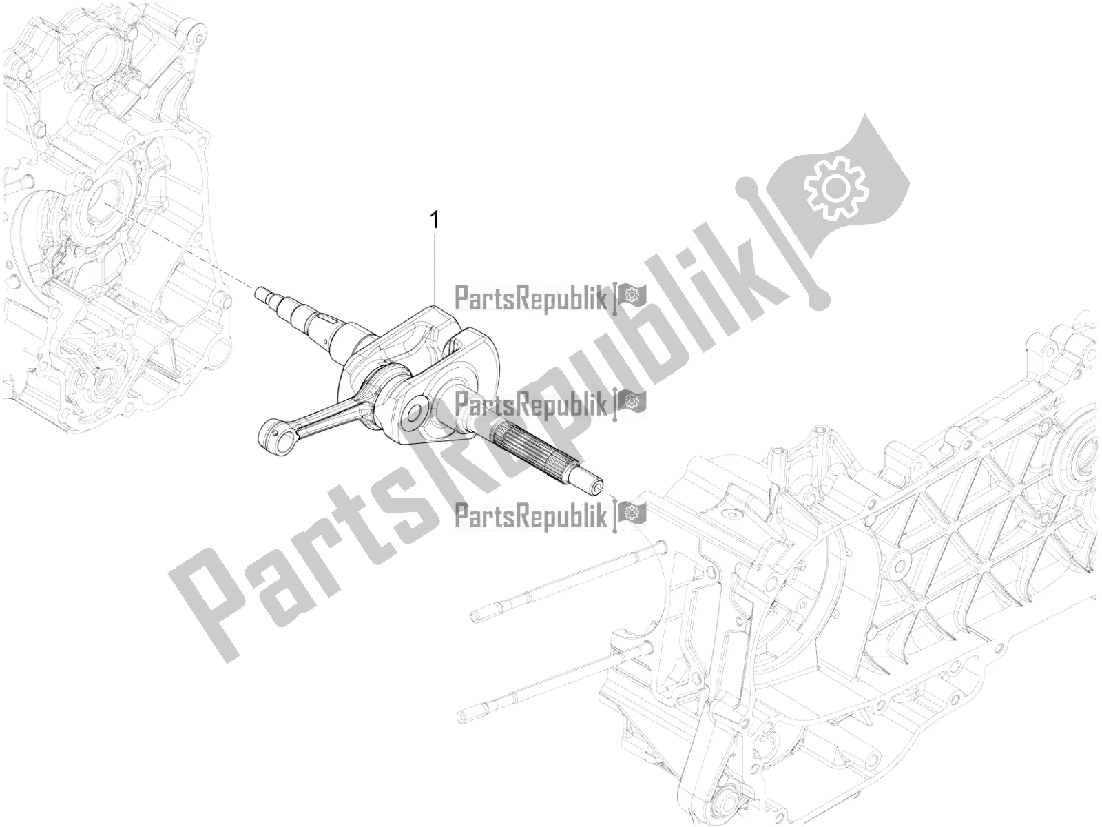 Alle onderdelen voor de Krukas van de Vespa Sprint Sport 150 Iget 2017
