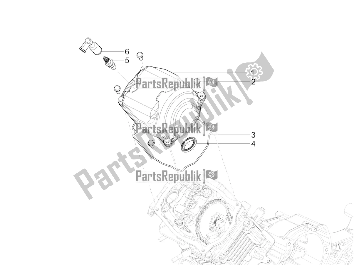 Toutes les pièces pour le Le Couvre-culasse du Vespa SXL 125 4T 3V Apac 2019