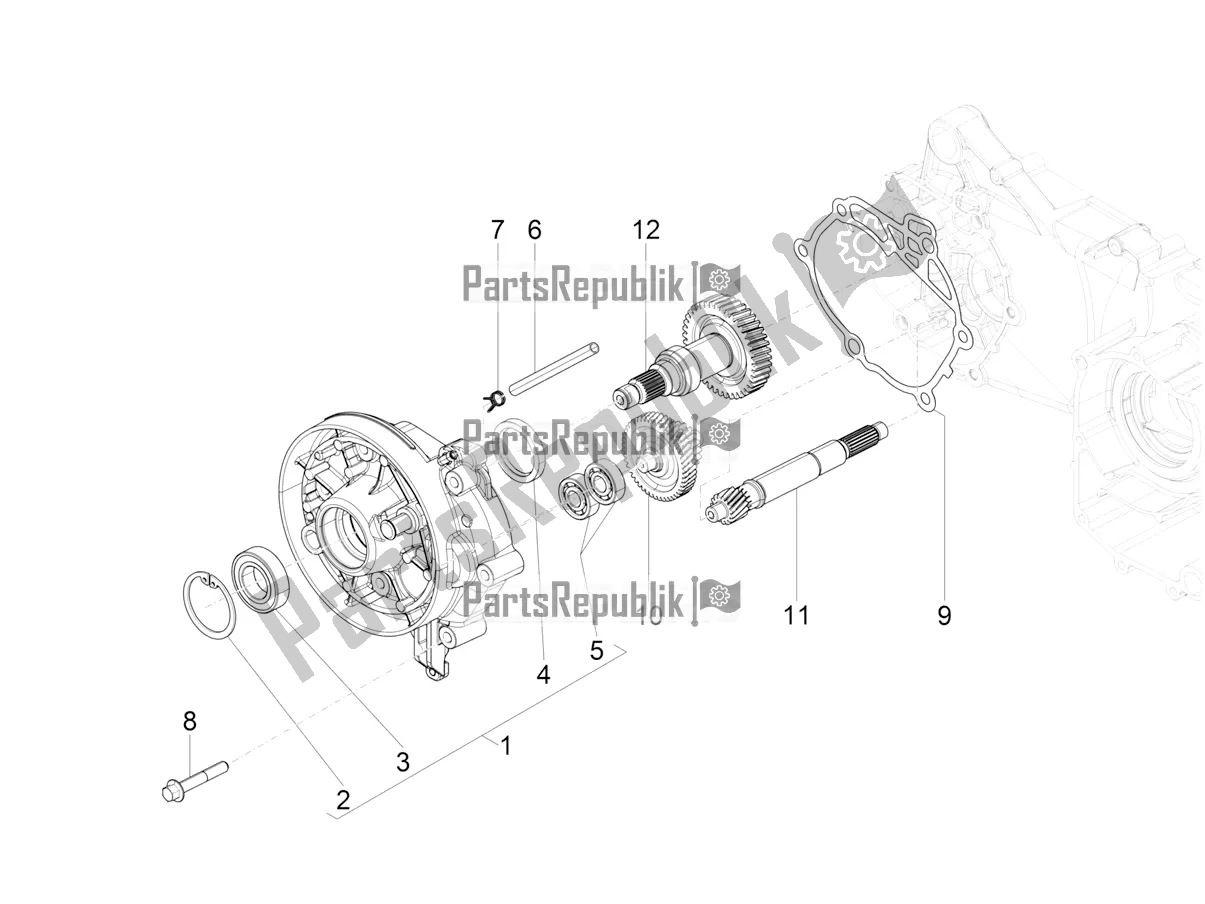 Toutes les pièces pour le Unité De Réduction du Vespa SXL 125 4T 3V Apac 2019