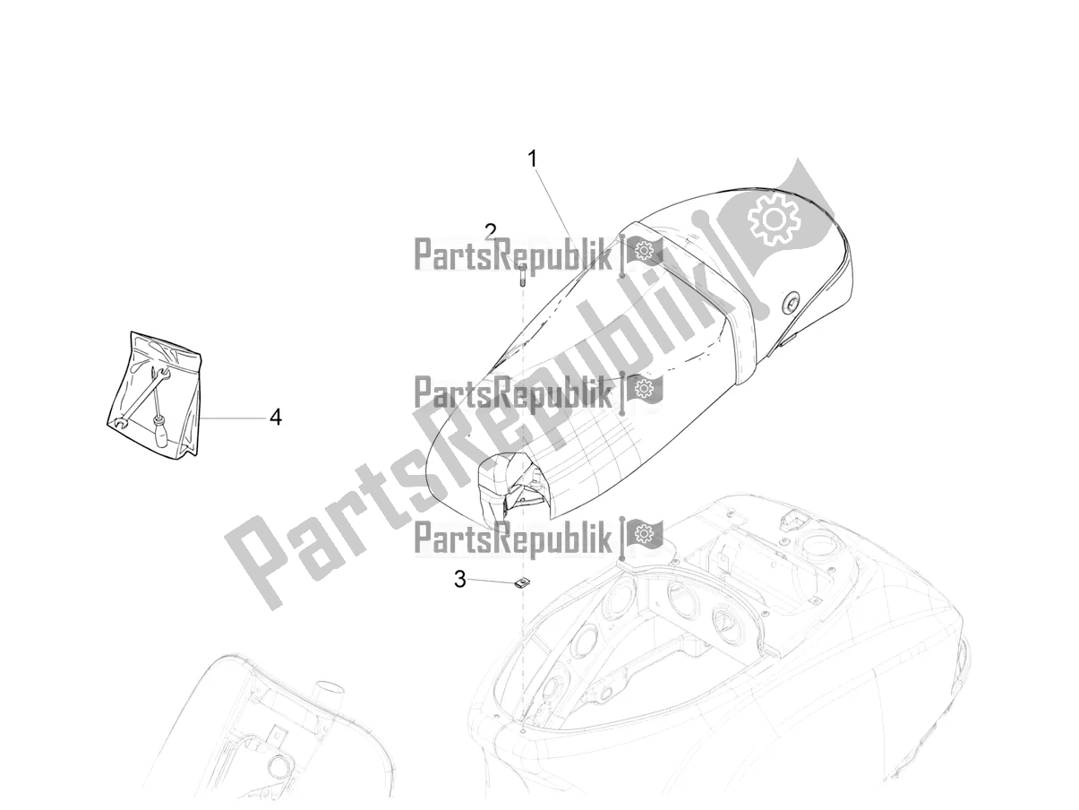 Toutes les pièces pour le Selle / Sièges du Vespa SXL 125 4T 3V Apac 2019