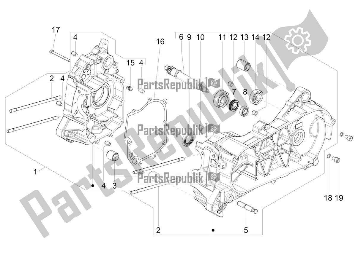 Toutes les pièces pour le Carter du Vespa SXL 125 4T 3V Apac 2020