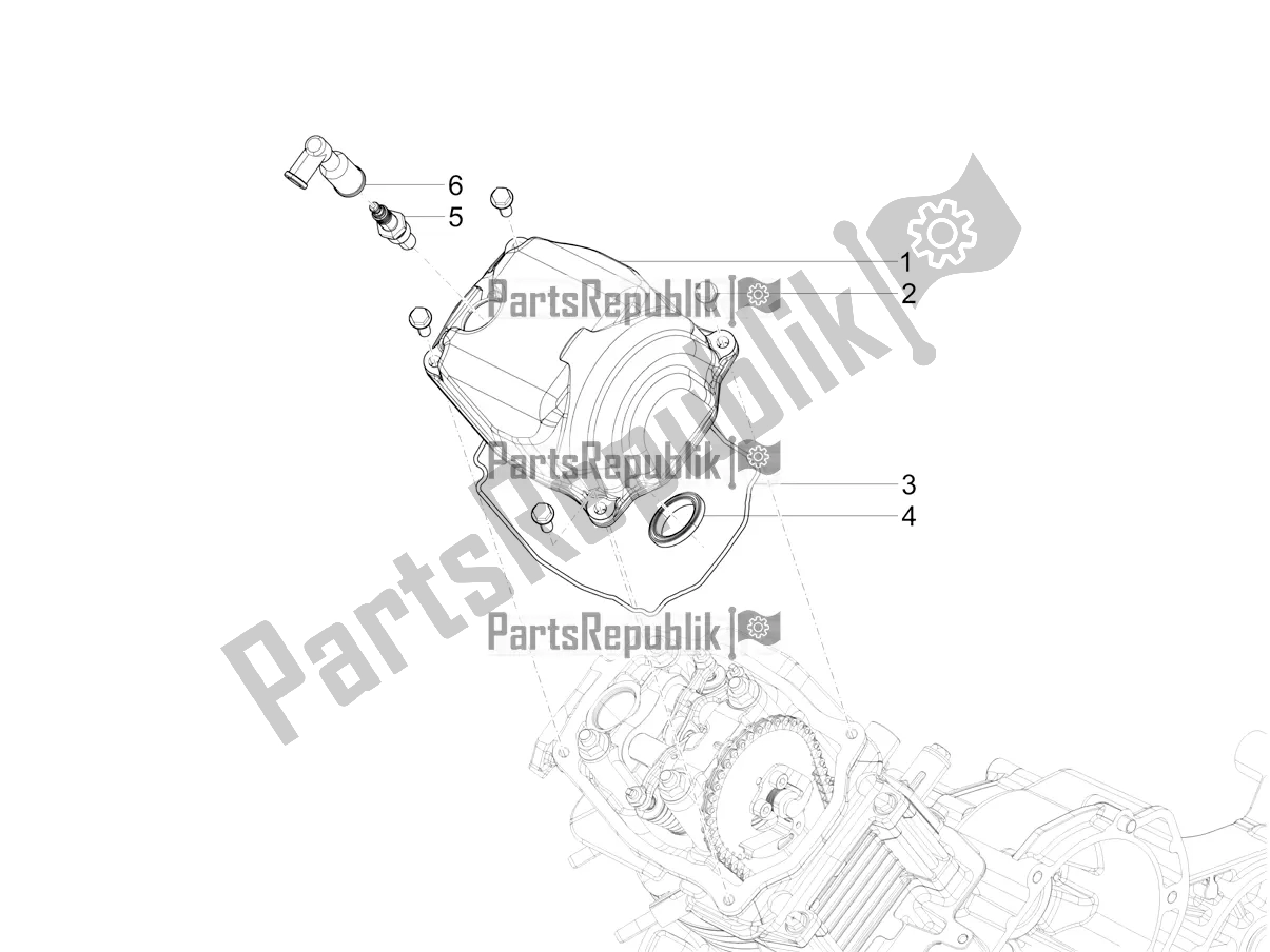 Toutes les pièces pour le Le Couvre-culasse du Vespa SXL 125 4T 3V Apac 2020