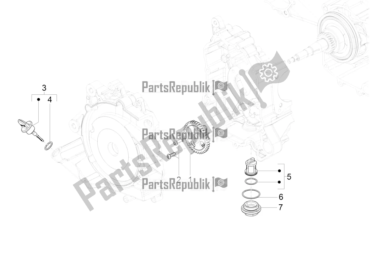 Toutes les pièces pour le La Pompe à Huile du Vespa SXL 125 4T 3V Apac 2020