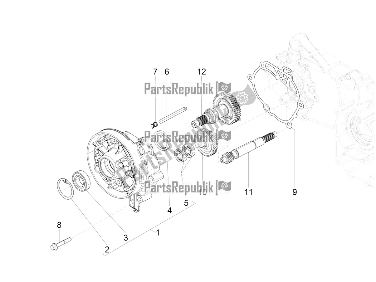 Toutes les pièces pour le Unité De Réduction du Vespa SXL 125 4T 3V Apac 2020