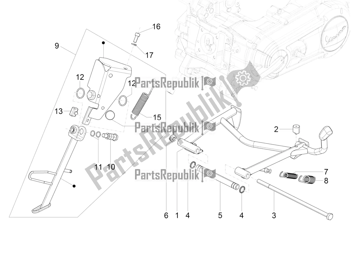 Toutes les pièces pour le Des Stands du Vespa SXL 125 4T 3V Apac 2020