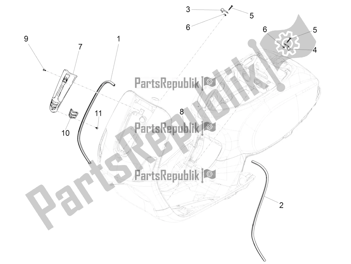 Wszystkie części do Os? Ona Przednia Vespa SXL 125 4T 3V Apac 2021