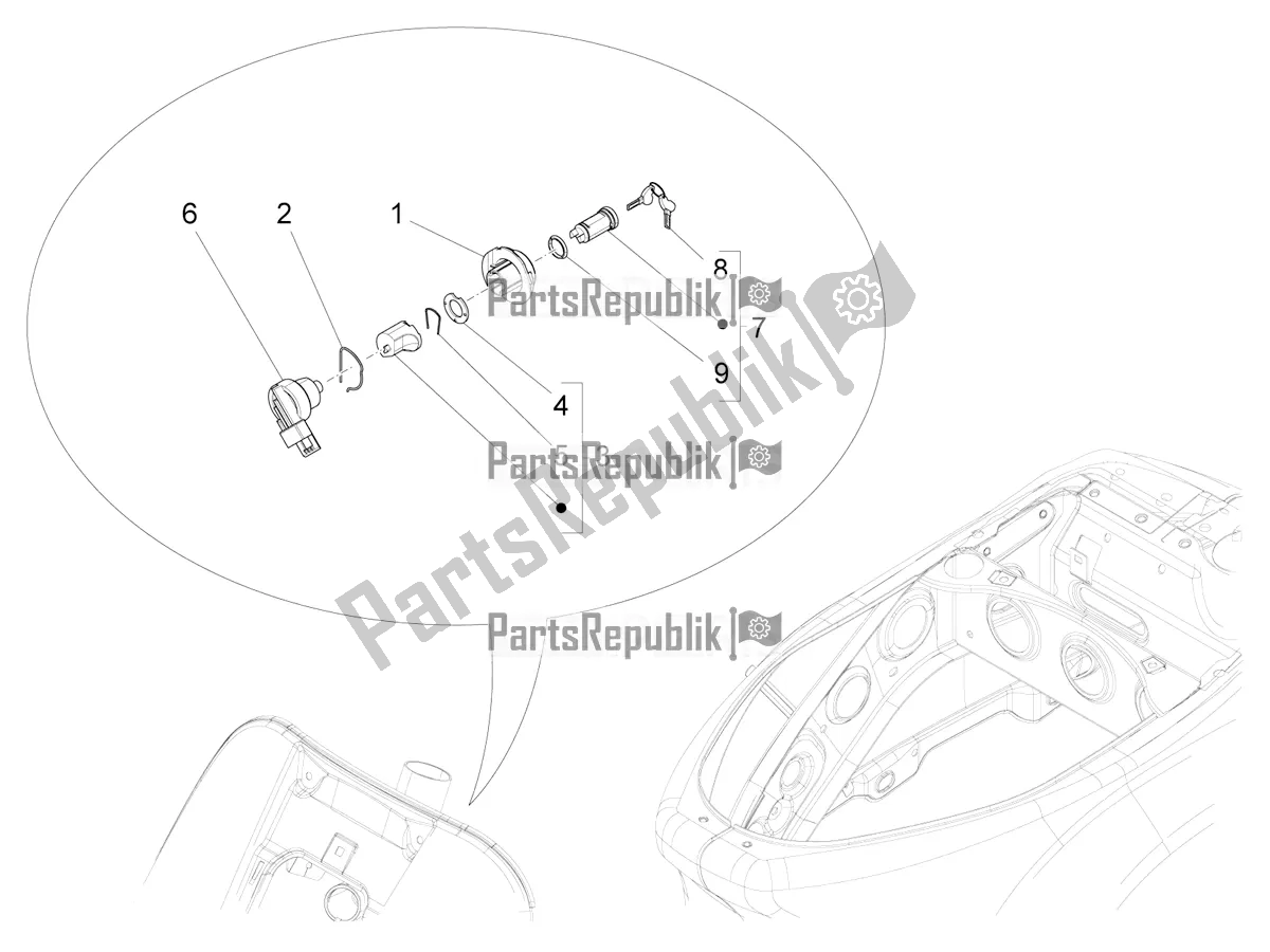 Toutes les pièces pour le Serrures du Vespa SXL 125 4T 3V Apac 2021