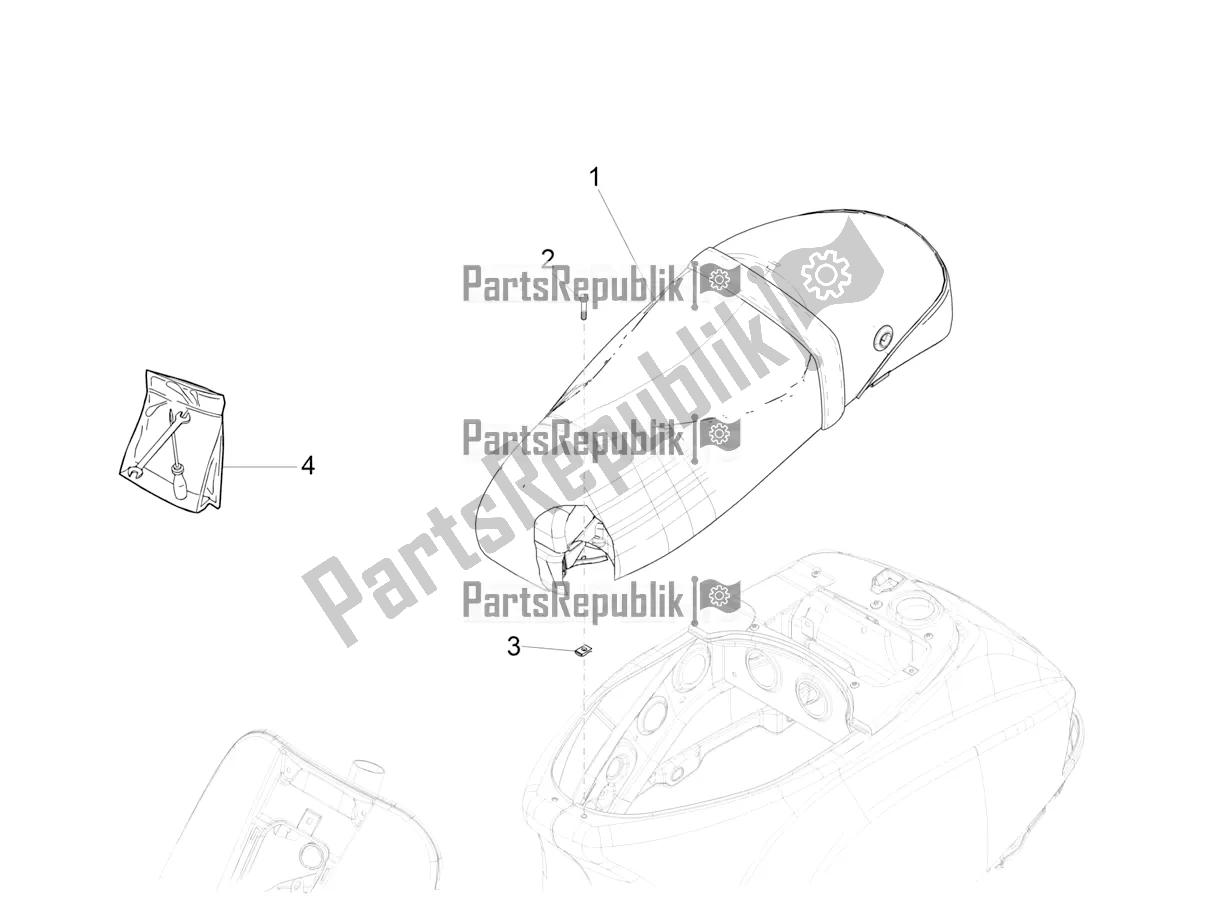 All parts for the Saddle/seats of the Vespa SXL 125 4T 3V Apac 2021