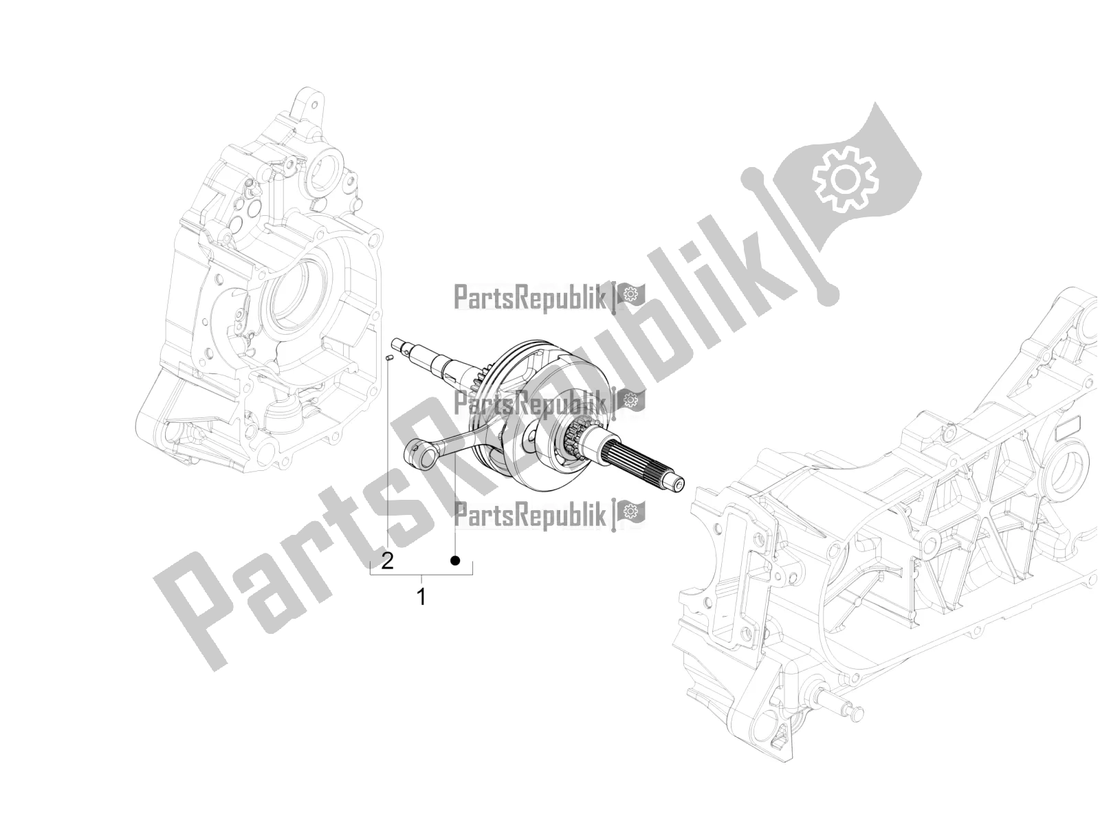 Toutes les pièces pour le Vilebrequin du Vespa SXL 125 4T 3V Apac 2022